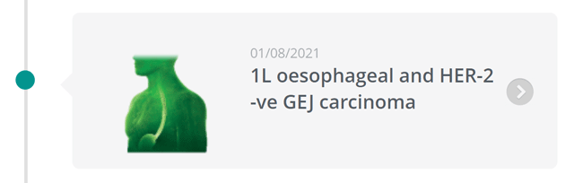 1L oesophageal and HER-2 -ve GEJ carcinoma