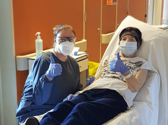 patient en verpleegster