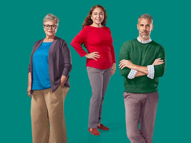 3 people on teal background